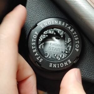 Car Engine Push Start Button Key Kunci Cover Sport Car Rally Design Spin Start Kereta Accessories