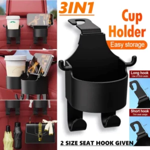 1Pcs Car Back Seat Hook Hanger Bag Drink Water Bottle Cup Phone Holder Mount Organizer Accessories