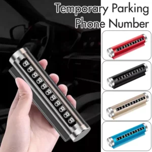 Alloy Metal Colorful Adjustable Phone Number Display Car Temporary Double Parking Emergency Kereta