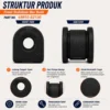 PERODUA AXIA BEZZA STABILIZER BAR BUSH  FRONT 48815 BZ130