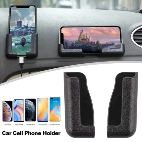 Car Phone Holder Mobile Charging Bracket Wall Mount Plastic Mount Holder Dashboard Card Holder Stand