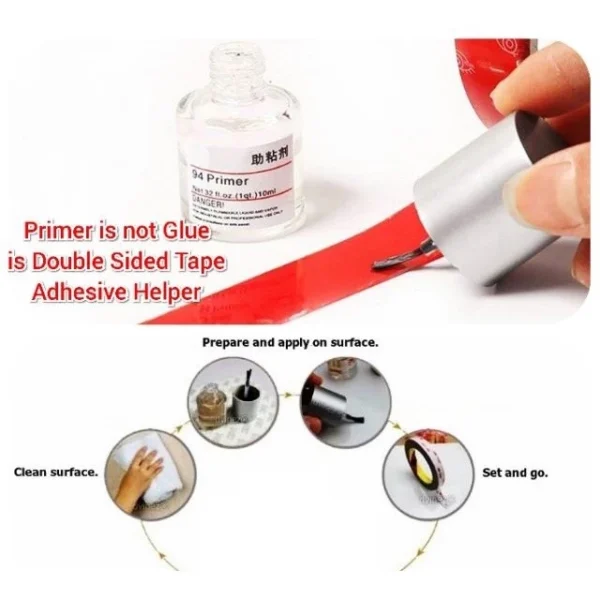 sg-11134201-7rd4c-m6z73pjqv6doe5.webp Genuine Primer Double Side Tape Promoter Primer Applicator 10ml Strong Adhesive Glue Tape Primer 94