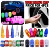4Pcs Car Motor Tayar Valve Cap Nut Kereta Basikal Metal Besi Tire Tyre Valve Glow Color Accessories