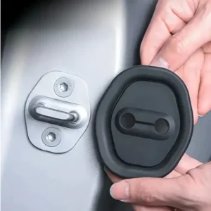 Car Silicone Rubber Door Lock Protector Cover Buckle Shock Absorber Pad Accessories Kereta