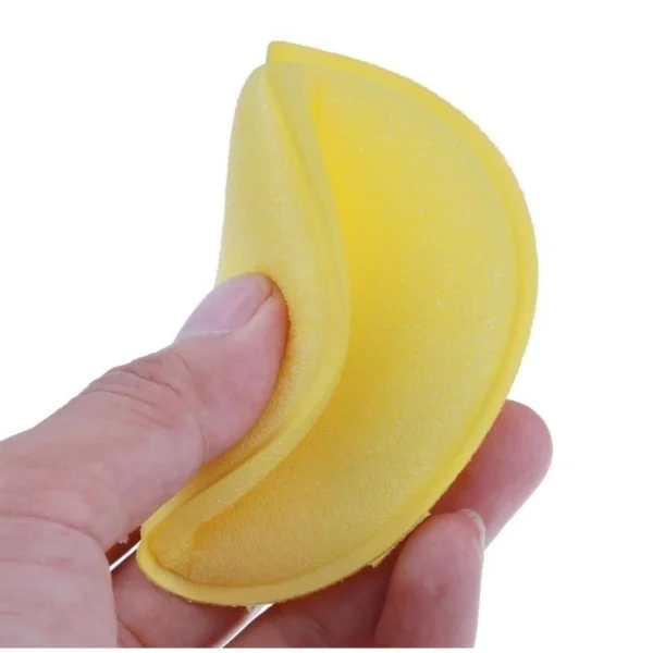 Mini Soft Polish Sponge Car Wax Wash Pad Mat Foam Sponge Span Bulat Yellow Round
