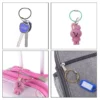 Colorful Keychain Stainless Steel Car Key Holder Carabiner Key Wire Keyrings Cable Rope Kereta