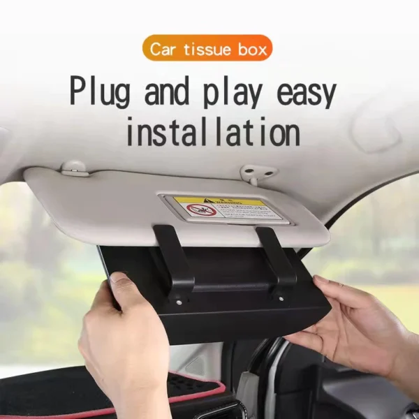 Tissue Box Cover Holder Car Tissue Plastic Case Box Sun Visor Kotak Tisu Accessories Kereta