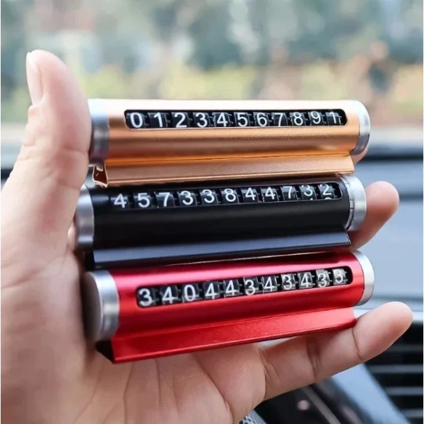 Alloy Metal Colorful Adjustable Phone Number Display Car Temporary Double Parking Emergency Kereta