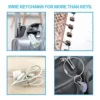 Colorful Keychain Stainless Steel Car Key Holder Carabiner Key Wire Keyrings Cable Rope Kereta
