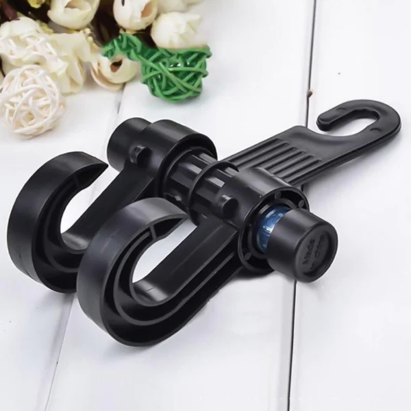 1Pcs Car Seat Double Hook Hanger Rear Seat Holder Headrest Head Rest Organizer Accessories Kereta