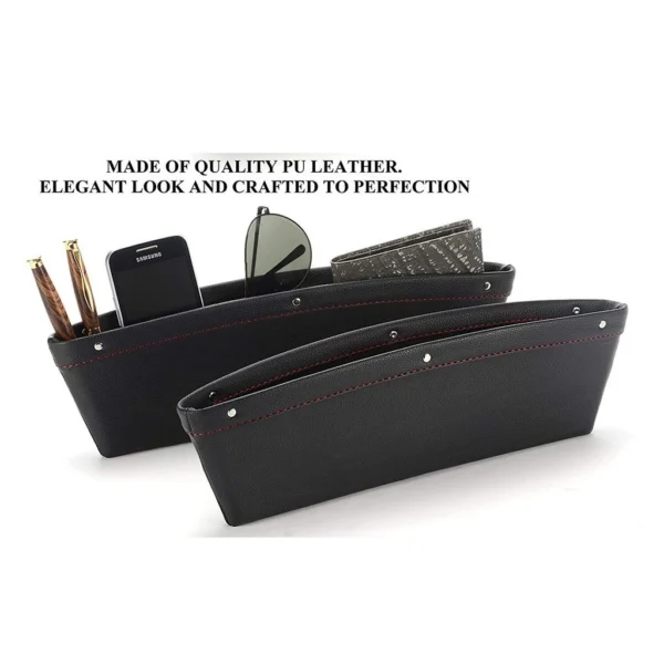 sg-11134201-7rdwq-lxwb35opm93z6f.webp 1Pcs Seat Gap Leak Filler Pocket Car Center Side Seat PU Leather Storage Holder Organizer Slot Cover