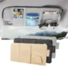 Car Sun Visor PU Leather Pocket Pouch Storage Bag Sunglass Card Holder Kereta Organizer