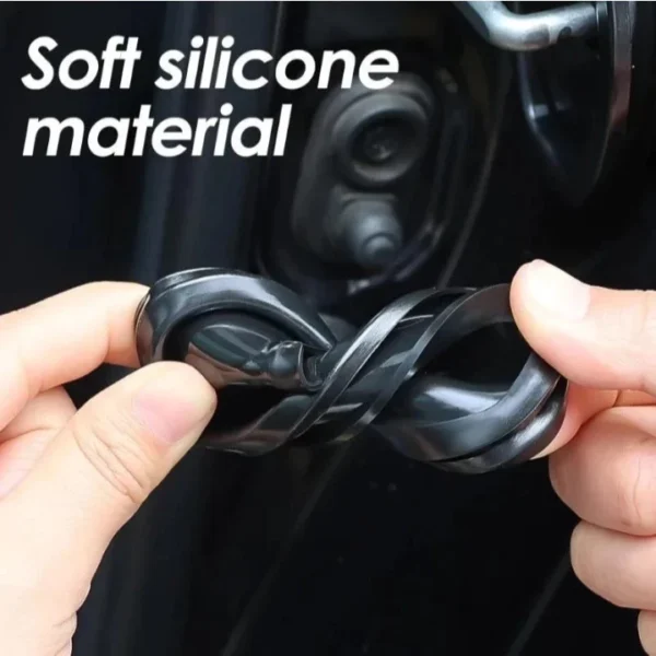 Car Silicone Rubber Door Lock Protector Cover Buckle Shock Absorber Pad Accessories Kereta