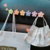 1Pcs Colorful Flower Mini Hook Hanger Car Interior Dashboard Phone Cable Holder Cartoon Kereta