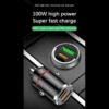 100W Dual Port Mini Car Phone Charger Tiny USB Port   Type C Adapter Fast Charging Phone Holder