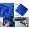20 20cm Microfiber Cloth Car Wash Washing Soft Cleaning Cloth Kain Tuala Blue Towel Biru